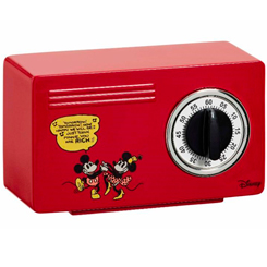 Temporizador de cocina retro Mickey y Minnie Mouse. Evita quemar la cena nuevamente con este temporizador de cocina Mickey & Minnie. Con obras de arte clásicas de la emblemática pareja Mouse.