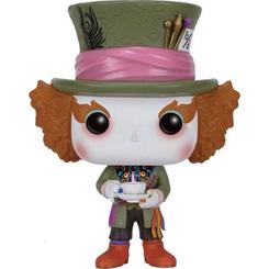 Figura de El Sombrerero Loco realizada en vinilo perteneciente a la línea Pop! de Funko. La figura tiene una altura aproximada de 10 cm., y está basada en la película de Disney Alicia en el País de las Maravillas.