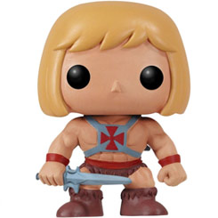 Figura de He-Man realizada en vinilo perteneciente a la línea Pop! de Funko. La figura tiene una altura aproximada de 10 cm., y está basada en la serie de TV He-Man y los Masters del Universo.
