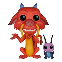 Figura de Mushu & Cri-Kee realizada en vinilo perteneciente a la línea Pop! de Funko. La figura tiene una altura aproximada de 10 cm., y está basada en la película de Disney Mulan.