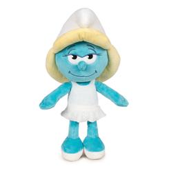 Magia azul para tu colección: este Peluche Pitufina Los Pitufos la película 32 cm recrea a Pitufina (Smurfette) con un acabado suave al tacto y proporciones pensadas para abrazar y exhibir