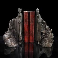 Majestad de la Tierra Media para custodiar tus lecturas. Estos sujeta-libros oficiales de El Señor de los Anillos recrean las Puertas de Argonath con un nivel de detalle soberbio: las colosales estatuas de los reyes