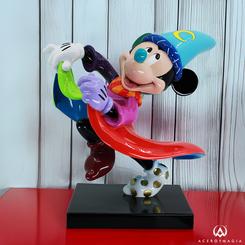 Celebra la magia y el color en el 85º aniversario de Fantasía con esta vibrante interpretación de Mickey Aprendiz de Brujo, diseñada por el aclamado artista pop Romero Britto.