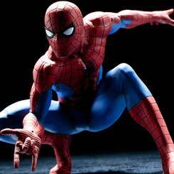 Figura The Amazing Spider-Man de la serie ArtFX+, original de “Marvel”, esta figura ha sido creada por Kotobukiya y realizada en vinilo y PVC con aproximadamente 9 cm. de altura, basándose en las ilustraciones clásicas del personaje de Spider-Man.
