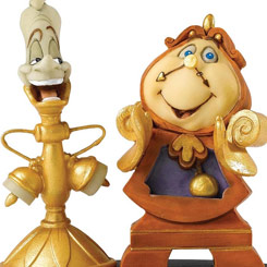 Entrañable figura de Lumiére y Ding Dong "Loyal Servants" de la línea Enchanting Disney Collection basada en el clásico La Bella y la Bestia de (1991). 