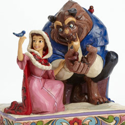 Adorable figura de La Bella y la Bestia de la película de 1991 realizada por Walt Disney “La Bella y la Bestia” diseñada por el artista Jim Shore.