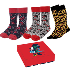 Pack compuesto por 3 pares de calcetines oficiales de Minnie Mouse basado en la popular ratoncita de la factoría Disney. 