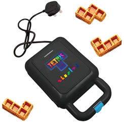 Máquina para hacer gofres oficial Tetris basado en el popular videojuego. Disfruta de los gofres más deliciosos con las famosas formas del videojuego Tetris. 