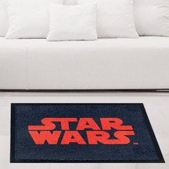 Original alfombra inspirada en el logo de la mítica saga de “Star Wars”, ideal para decorar tu rincón preferido...