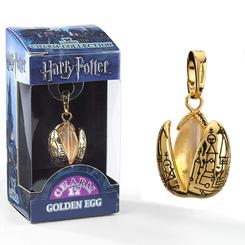 Precioso colgante con la forma del Huevo Dorado del torneo de los 3 Magos basado en la saga de Harry Potter. Esta preciosa pieza de coleccionista dorado hará las delicias de los fans del mago más famoso de la gran pantalla.