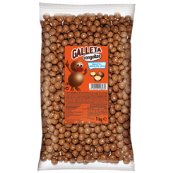 Bolsa de Conguitos Galleta, disfruta de esta variedad del delicioso chocolate de Conguitos pero rellenos de galleta en lugar de cacahuetes. Simplemente deliciosas, no podrás comer una sólo.