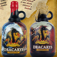 Botella numerada de Dracarys Fire de Edición Limitada terminada a mano. El regalo perfecto para coleccionistas. Los tres modelos de botellas de Licor Dracarys Fire están basadas en la serie de la HBO Juego de Tronos