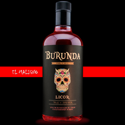 Botella Burunda Down to Hell. La maceración de una mezcla de hierbas, un toque de tequila, especias  y una combinación de los 15 chilis más picantes del mundo nos permite obtener este único y explosivo licor.