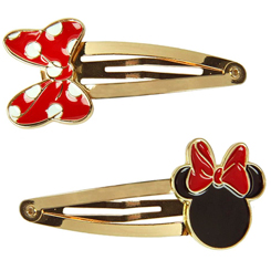 Precioso conjunto de dos horquillas de Minnie Mouse, basadas en el popular personaje de la factoría Disney. Ahora podrás disfrutar de estas preciosas horquillas con la forma de la cabeza y el lazo de Minnie Mouse,