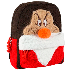 Divertida y mullida mochila de Gruñon de Disney basado en la famosa película de Walt Disney Blancanieves y los siete enanitos. Perfecto para pasar un día mágico con un toque travieso. 
