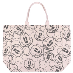 Bolso Mickey Mouse Faces. Bolso grande de tela, práctico para cualquier ocasión. Este verano podrás llevar la toalla, cremas de protección solar y los juguetes de los niños. 