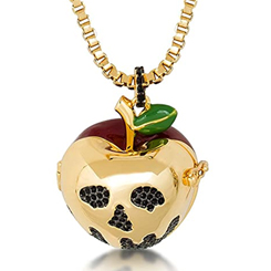Colgante de la Manzana Envenenada basada en el clásico de Disney Blancanieves y los siete enanitos. Este precioso colgante está realizado en Oro amarillo plateado 14 k