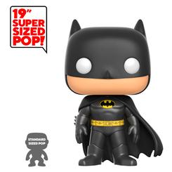 El murciélago de Gotham cobra protagonismo en formato XXL con esta figura Funko POP Super Sized de 48 cm, una pieza de vinilo que reproduce con fidelidad el icónico traje de Batman y su capa dramática