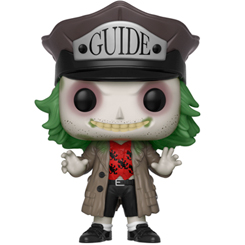 Figura de Beetlejuice realizada en vinilo perteneciente a la línea Pop! de Funko. La figura tiene una altura aproximada de 10 cm., y está basada en la película de Beetlejuice.
