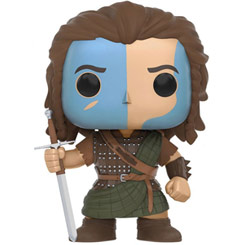 Figura de William Wallace realizada en vinilo perteneciente a la línea Pop! de Funko. La figura tiene una altura aproximada de 10 cm., y está basada en la película de Braveheart
