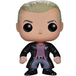 Figura de Spike realizada en vinilo perteneciente a la línea Pop! de Funko. La figura tiene una altura aproximada de 10 cm., y está basada en la serie de Televisión Buffy Cazavampiros.