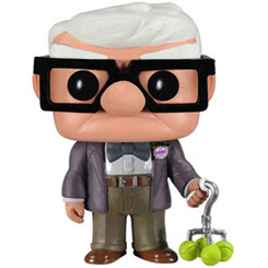 Figura de Carl realizada en vinilo perteneciente a la línea Pop! de Funko. La figura tiene una altura aproximada de 10 cm., y está basada en la película de Up.