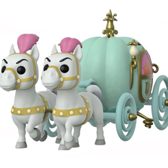Figura de la Carroza de la Cenicienta con el vestidito rosa realizada en vinilo perteneciente a la línea Pop! de Funko. La figura tiene una altura aproximada de 10 cm., y está basada en la película de Disney La Cenicienta