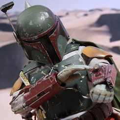 Figura Edición Limitada Movie Masterpiece del Cazarecompensas Boba Fett Deluxe por la firma Hot Toys para Star Wars, la figura con más de 30 puntos de articulación hace casi posible cualquier posición. 