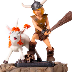 Preciosa figura de Bobby The Barbarian & Uni basada en la serie de televisión Dungeons & Dragons (conocida en Hispanoamérica como Calabozos y dragones y en España como Dragones y mazmorras)