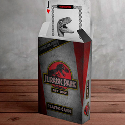 Preciosa baraja de 54 naipes basada en la saga de Jurassic Park. El regalo ideal para todos los fans de la saga más jurásica. Revive todas las aventuras de Jurassic Park con esta espectacular baraja.