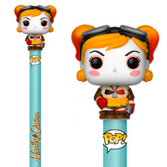 Precioso Bolígrafo Funko Pop de Harley Quin de la línea DC Comics Bombshells, este precioso bolígrafo tiene una miniatura de tu personaje favorito en la parte superior de un tamaño aproximado de 2 cm. 