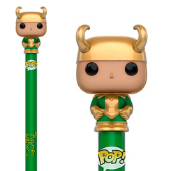 Divertido Bolígrafo Funko Pop de Loki basado en el comic de Marvel, este precioso bolígrafo tiene una miniatura de tu personaje favorito en la parte superior de un tamaño aproximado de 2 cm. 