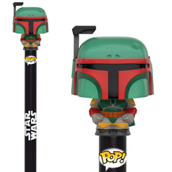 Espectacular Bolígrafo Funko Pop de Boba Fett basado en la saga de Star Wars, este precioso bolígrafo tiene una miniatura de tu personaje favorito en la parte superior de un tamaño aproximado de 2 cm.