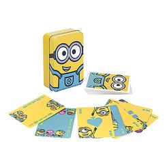 Lleva la diversión y el humor travieso de los Minions a tus juegos de cartas con esta increíble baraja de naipes en una llamativa caja metálica. Con un total de 52 cartas y dos comodines, esta baraja no solo te proporciona la herramienta perfecta para tus