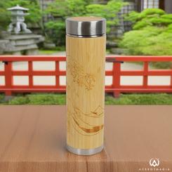 Inspirada en una de las obras más emblemáticas del arte japonés, la botella de té de bambú de 400 ml con el diseño La Gran Ola de Kanagawa es una combinación perfecta de elegancia y funcionalidad.
