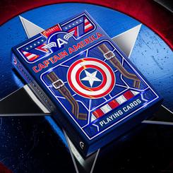 El escudo más legendario se transforma en una baraja de alto rendimiento con las Captain America Playing Cards, compuesta por 52 naipes premium impresos en cartón de gran gramaje y acabado plastificado

