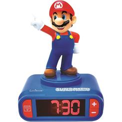 Un amanecer retro cobra vida en tu mesita con este reloj digital de Super Mario Bros de 15 cm de alto, 12 cm de ancho y 8 cm de fondo: la figura de Mario ilumina suavemente la habitación como luz nocturna