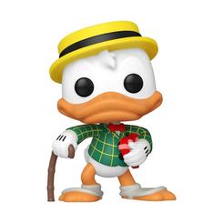 Descubre la elegancia y el encanto con la figura Disney DD 90th Anniversary POP! Disney Vinyl de Donald Duck con un aspecto elegante. Con un tamaño de aproximadamente 9 cm, esta figura POP!