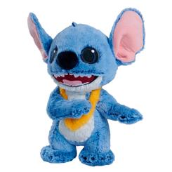 Peluche de Stitch inspirado en la película live action de Disney, con 25 cm de altura. Presenta sus grandes orejas, sonrisa característica y un llamativo lei amarillo alrededor del cuello.