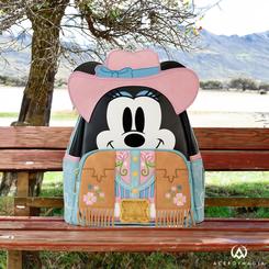 Explora el encanto y la elegancia con la Mochila Minnie Cosplay de Disney by Loungefly, una verdadera joya para los amantes de la moda y la magia de Disney.