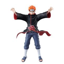 Impacto puro en tu vitrina: la Figura Pain Vibration Stars – Naruto Shippuden captura el poder del líder de Akatsuki con una pose enérgica y una expresión feroz que luce cada marca, pliegue y contraste del atuendo negro y rojo.