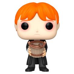 Figura de Ron Puking Slugs con la capa de invisibilidad realizada en vinilo perteneciente a la línea Pop! de Funko. La figura tiene una altura aproximada de 9 cm., y está basada en la saga de películas de Harry Potter.