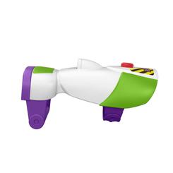 El guantelete láser Buzz Lightyear Toy Story 5 parece arrancado de una misión del Comando Estelar. Blanco, verde y morado brillan con una presencia inmediata, reconocible incluso antes de activar sus luces y sonidos.