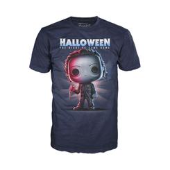 Disfruta con esta divertida camiseta de Michael Myers al estilo de Funko Pop. La camiseta está realizada en 100% algodón de alta calidad. Producto oficial. - Camiseta de alta calidad.