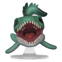 La fuerza oceánica de Isla Nublar se concentra en esta figura POP! de 9 cm que trae a la vida a la legendaria Mosasaurus de Jurassic World: El Renacer. Cada línea de su piel escamosa y cada detalle de su mandíbula