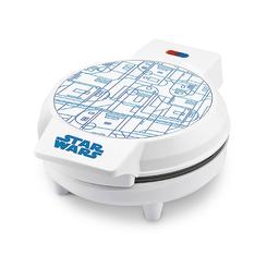 Si eres un amante de Star Wars y de los gofres, no puedes perderte la oportunidad de tener en tu cocina la Máquina Gofres R2-D2. Se trata de una gofrera eléctrica que te permite hacer deliciosos gofres con la forma del famoso droide astromecánico