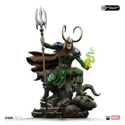 Poder, astucia y una presencia escénica inconfundible se unen en la estatua Loki Marvel Comics de Iron Studios, una pieza diseñada para convertir cualquier colección en un punto de atracción inmediato.