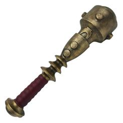 Réplica oficial de Masters of the Universe Man-At-Arms Mace Prop tiene 20 pulgadas de largo y está fundida en arena de aleación de latón como un homenaje al color del accesorio