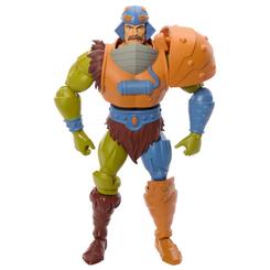 Man-At-Arms regresa con toda la fuerza del estilo clásico gracias a esta figura Masters of the Universe Origins Cartoon Collection, una pieza que captura a la perfección el aspecto y la personalidad vistos en la mítica serie animada. 