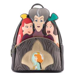 Con un diseño que evoca la malicia de la madrastra y las odiosas hermanastras de Cenicienta, esta mini mochila Loungefly de 26 cm combina artesanía premium con un aire siniestro lleno de encanto. 